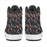 Baby Axolotl Pattern Print High Top Leather Sneakers