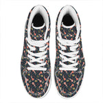 Baby Axolotl Pattern Print High Top Leather Sneakers