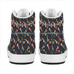 Baby Axolotl Pattern Print High Top Leather Sneakers