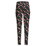 Baby Axolotl Pattern Print High-Waisted Pocket Leggings