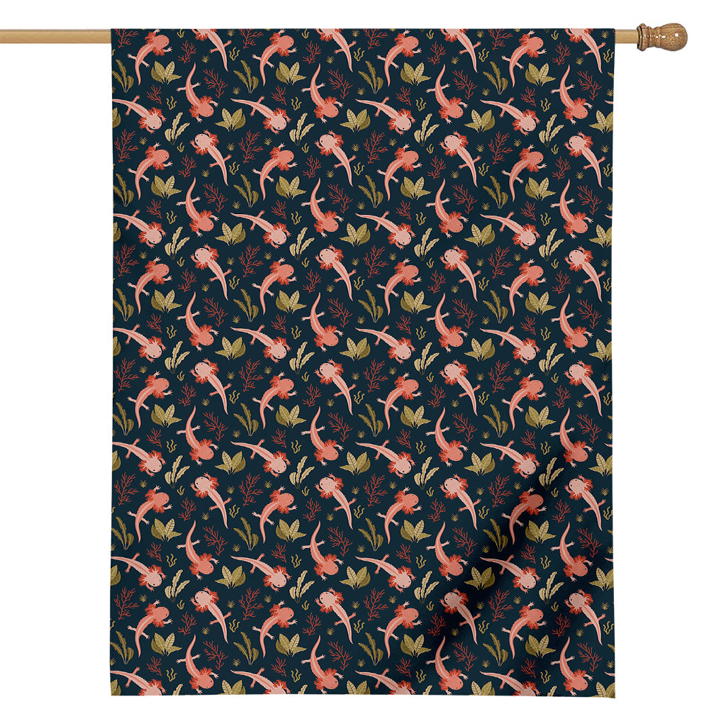 Baby Axolotl Pattern Print House Flag