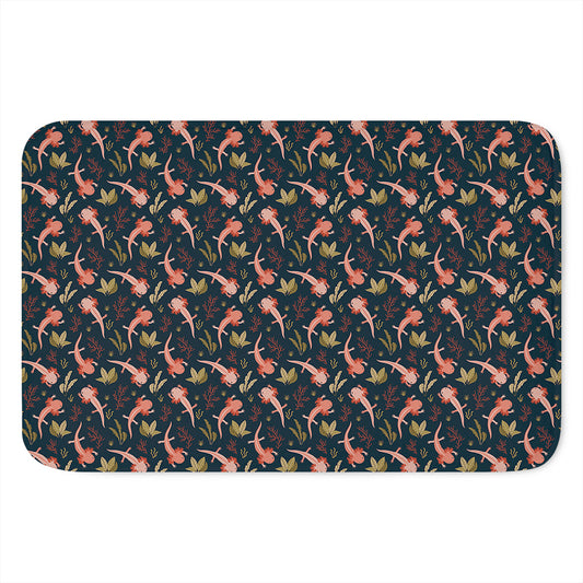 Baby Axolotl Pattern Print Indoor Door Mat