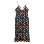 Baby Axolotl Pattern Print Jersey Midi Cami Dress