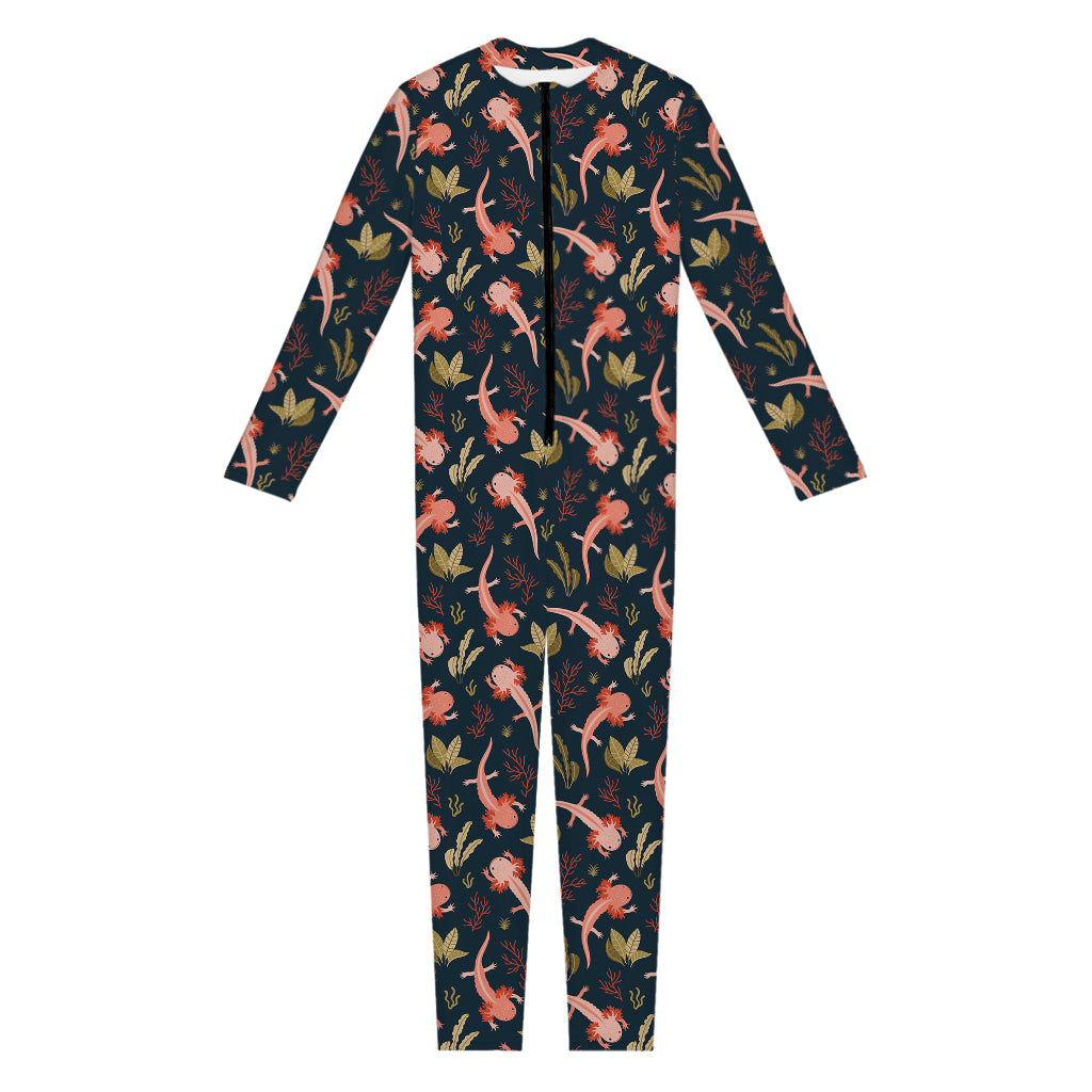 Baby Axolotl Pattern Print Jumpsuit