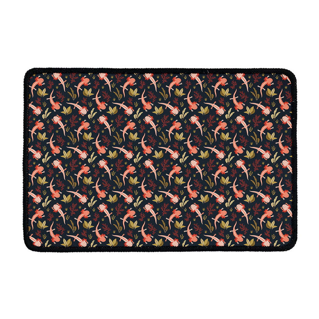 Baby Axolotl Pattern Print Kitchen Mat
