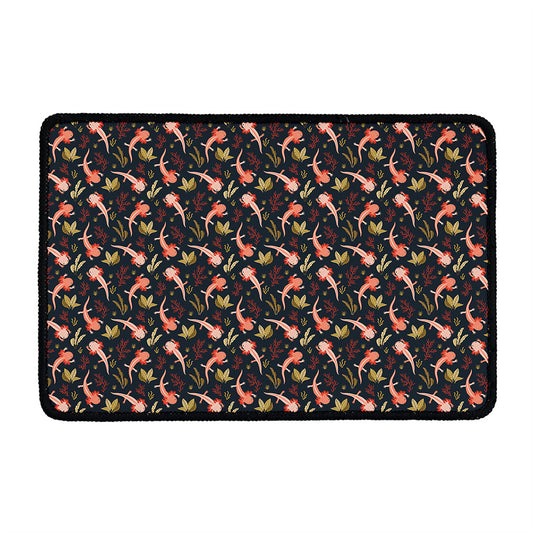 Baby Axolotl Pattern Print Kitchen Mat