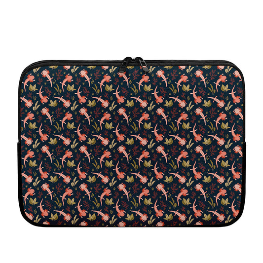 Baby Axolotl Pattern Print Laptop Sleeve
