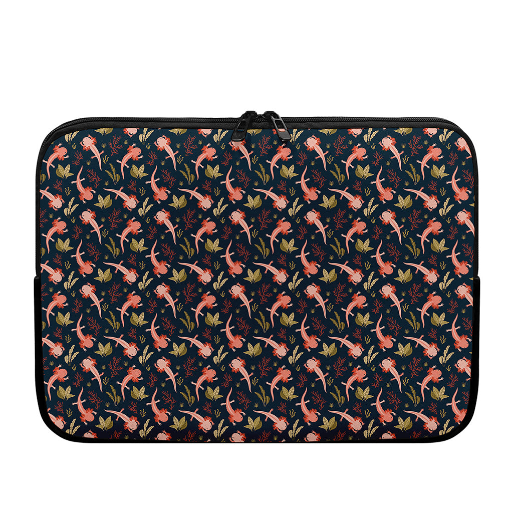 Baby Axolotl Pattern Print Laptop Sleeve