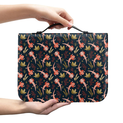 Baby Axolotl Pattern Print Leather Bible Cover