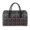 Baby Axolotl Pattern Print Leather Duffel Bag