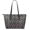 Baby Axolotl Pattern Print Leather Tote Bag