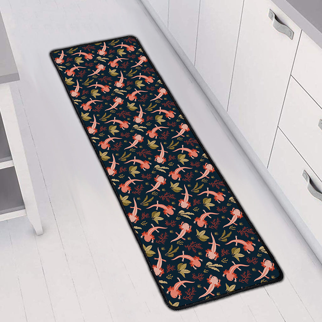 Baby Axolotl Pattern Print Long Kitchen Mat