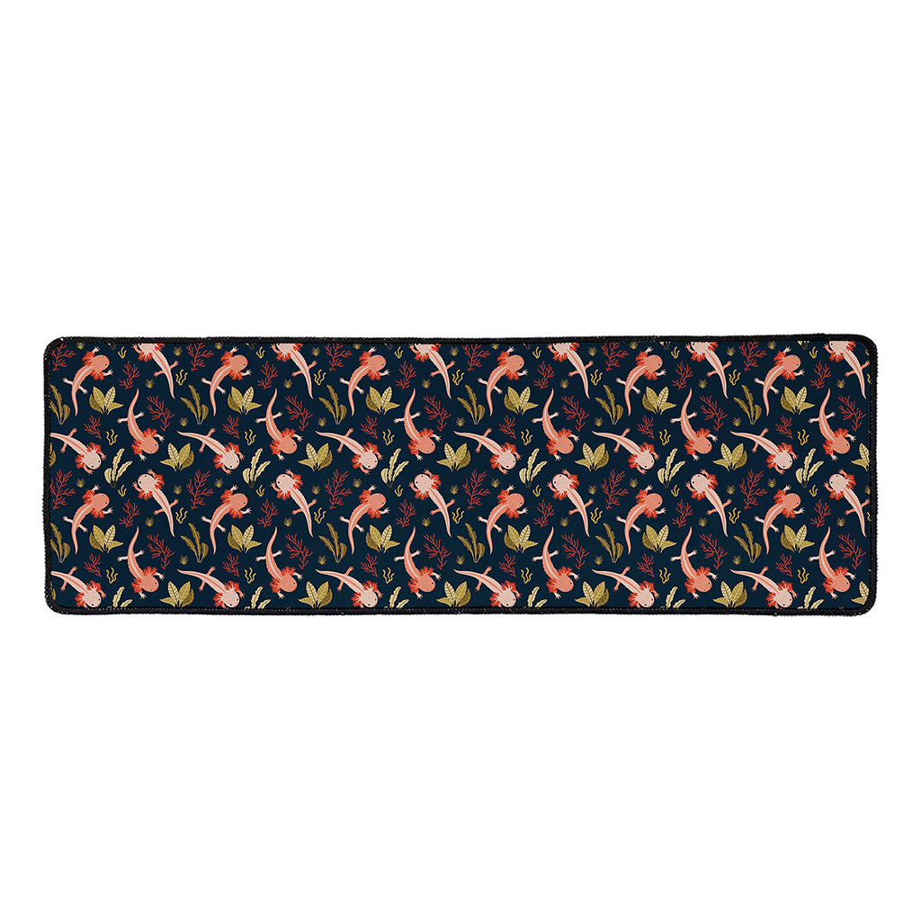Baby Axolotl Pattern Print Long Kitchen Mat