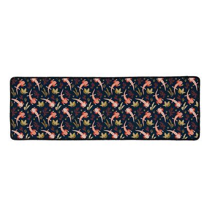 Baby Axolotl Pattern Print Long Kitchen Mat