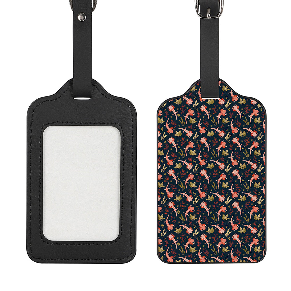 Baby Axolotl Pattern Print Luggage Tag