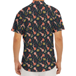 Baby Axolotl Pattern Print Men's Deep V-Neck Shirt