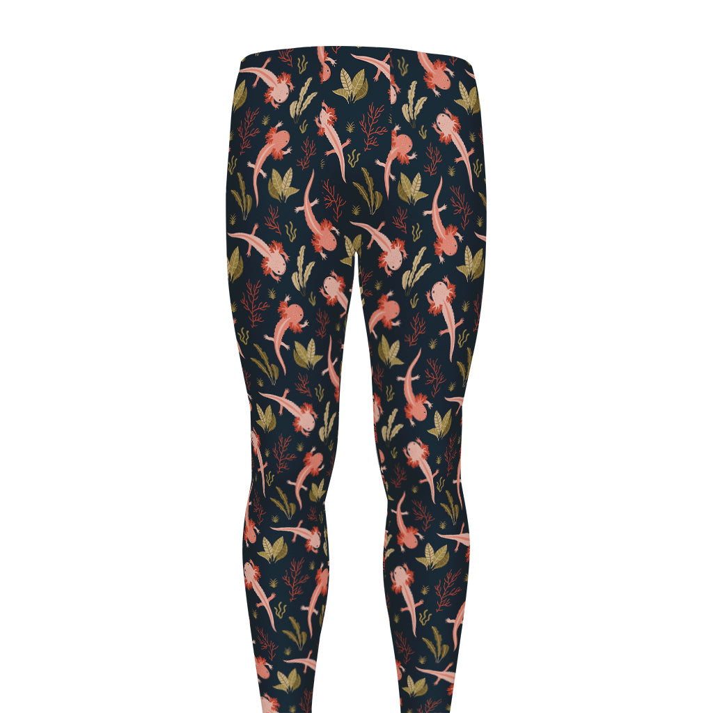 Baby Axolotl Pattern Print Men's leggings