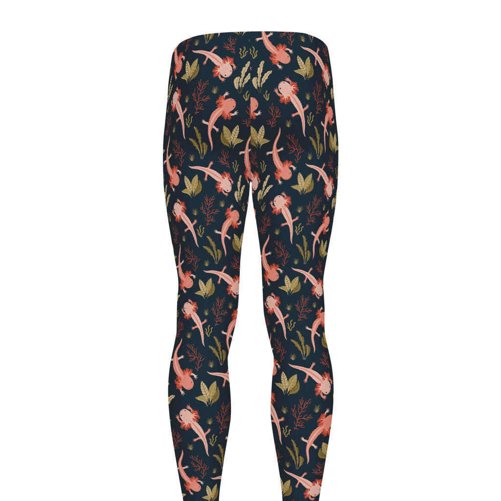 Baby Axolotl Pattern Print Men's leggings