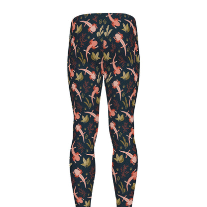 Baby Axolotl Pattern Print Men's leggings