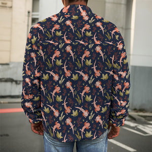 Baby Axolotl Pattern Print Men's Shirt Jacket