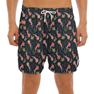 Baby Axolotl Pattern Print Men's Split Running Shorts