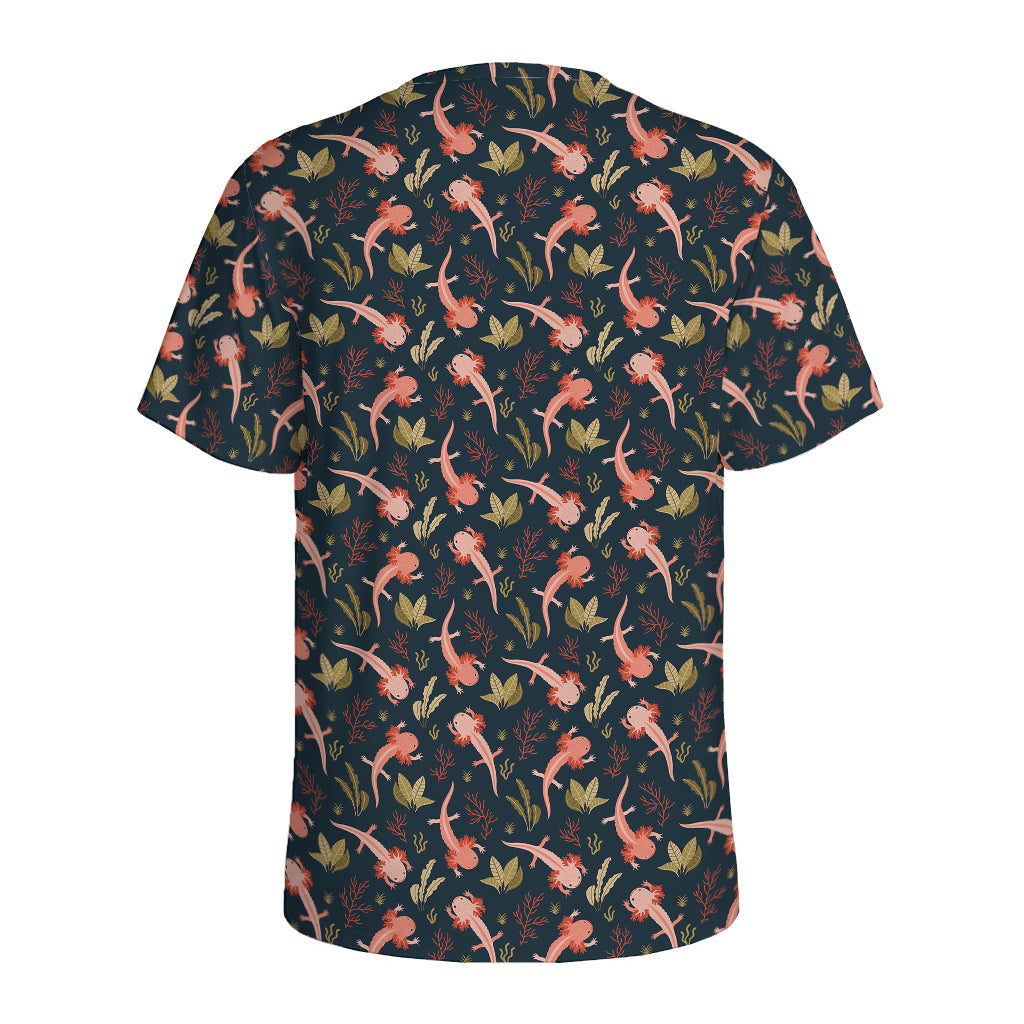 Baby Axolotl Pattern Print Men's Sports T-Shirt