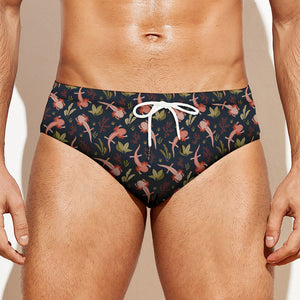 Baby Axolotl Pattern Print Men's Swim Briefs