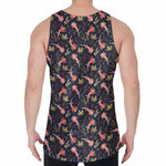 Baby Axolotl Pattern Print Men's Velvet Tank Top