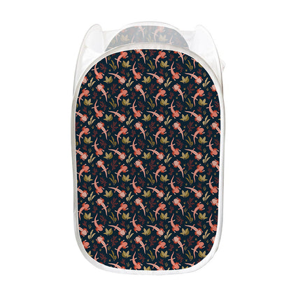 Baby Axolotl Pattern Print Mesh Laundry Hamper