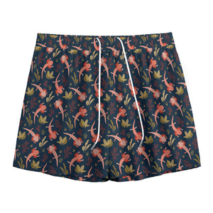 Baby Axolotl Pattern Print Mesh Shorts