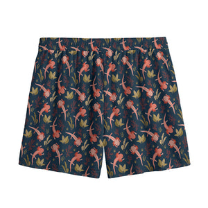 Baby Axolotl Pattern Print Mesh Shorts