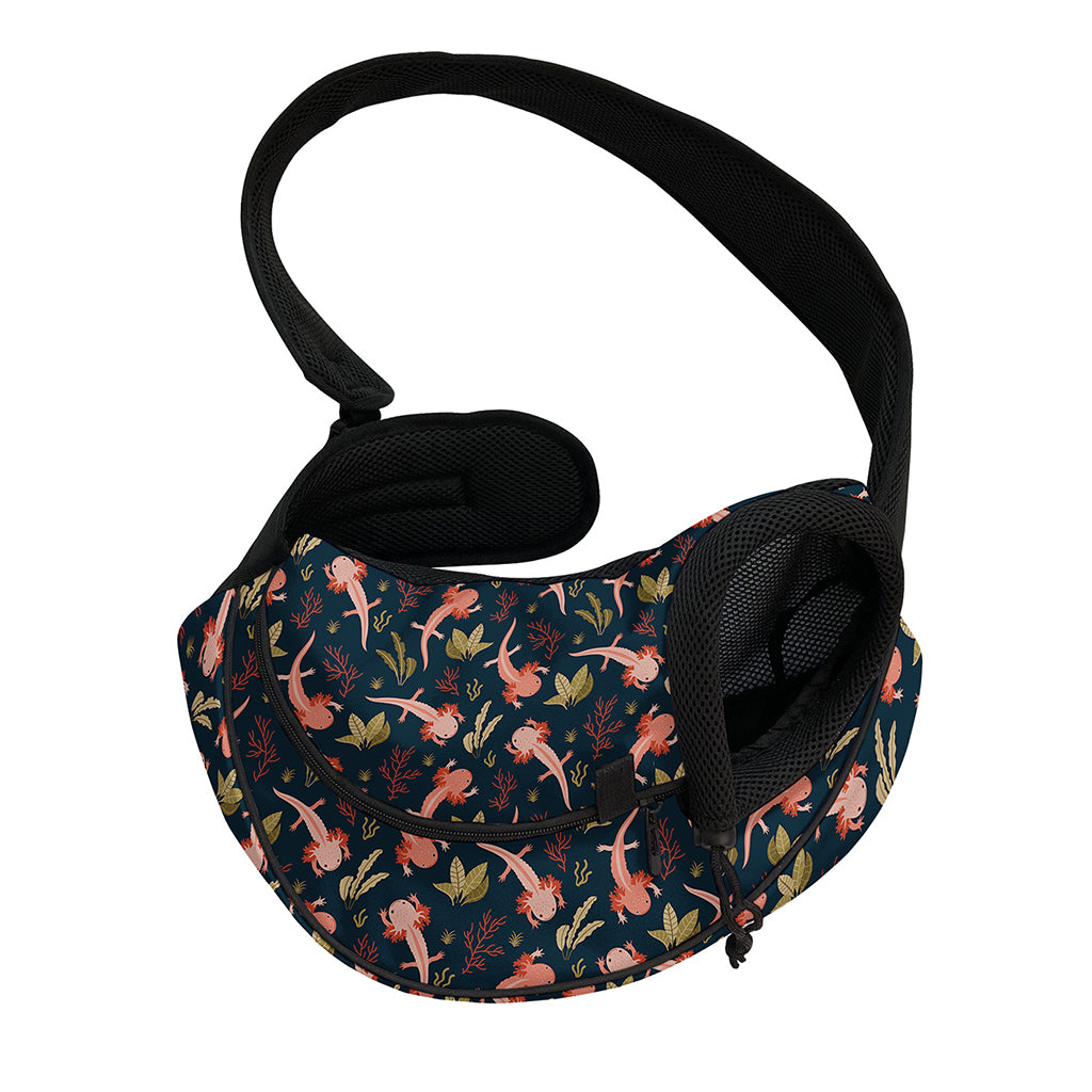 Baby Axolotl Pattern Print Pet Sling Carrier