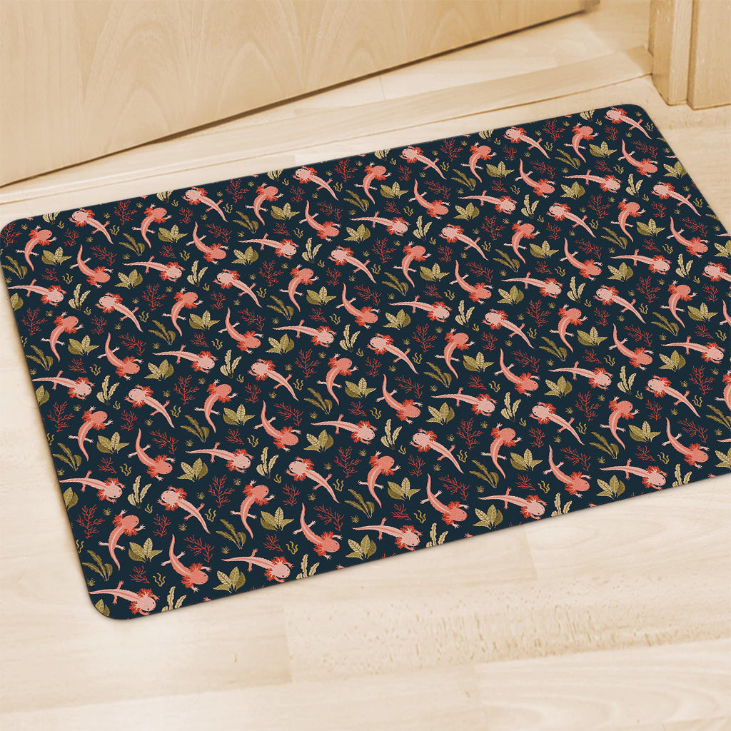 Baby Axolotl Pattern Print Polyester Doormat