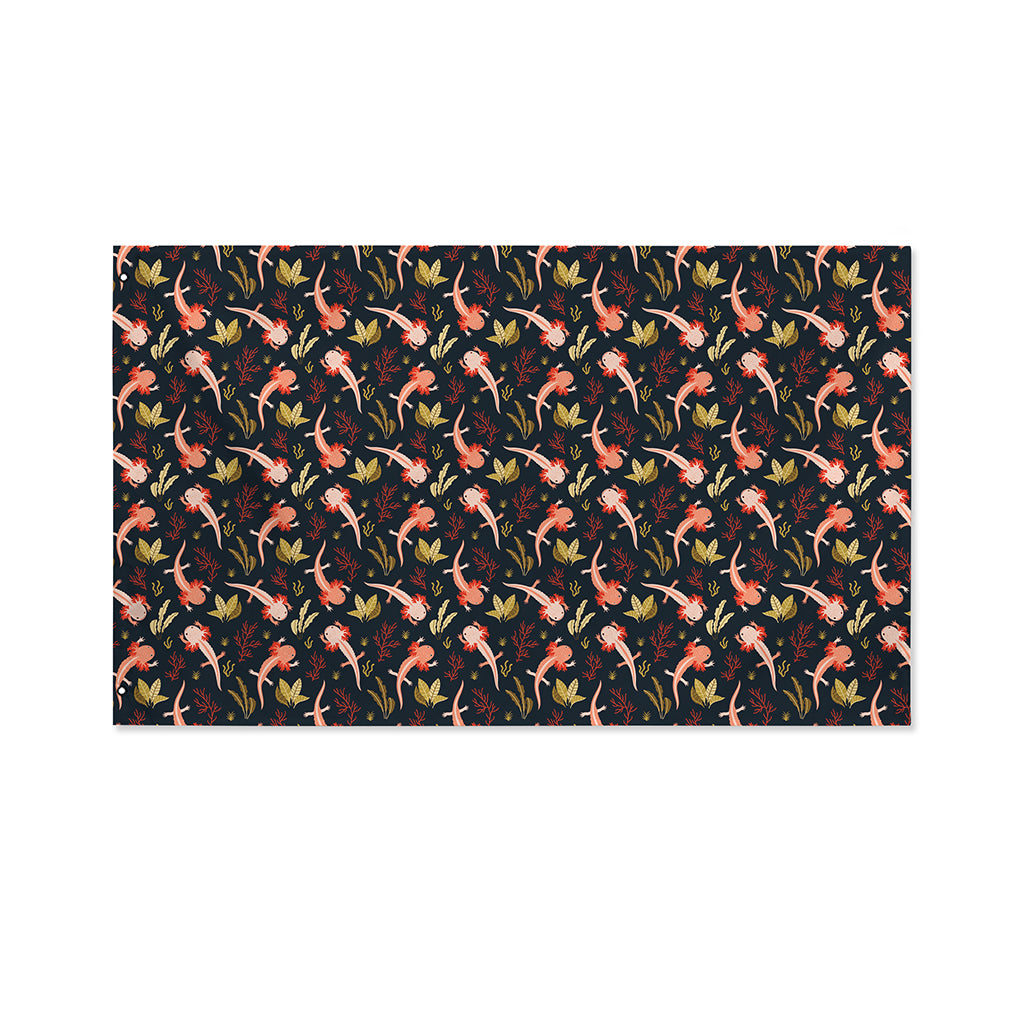 Baby Axolotl Pattern Print Polyester Flag