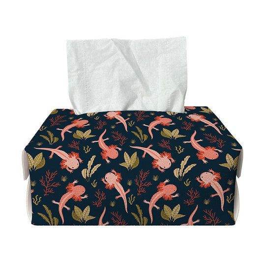 Baby Axolotl Pattern Print Rectangle Tissue Box Cover