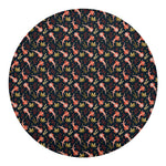 Baby Axolotl Pattern Print Round Blanket