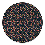 Baby Axolotl Pattern Print Round Floor Mat