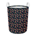 Baby Axolotl Pattern Print Round Laundry Basket