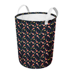 Baby Axolotl Pattern Print Round Laundry Basket
