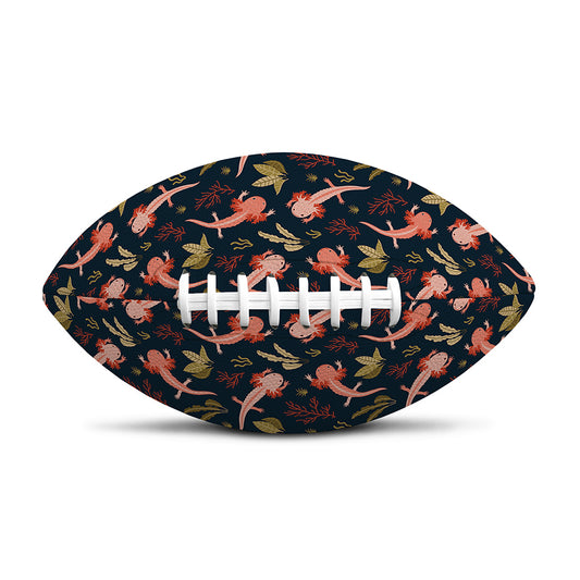 Baby Axolotl Pattern Print Rugby Ball