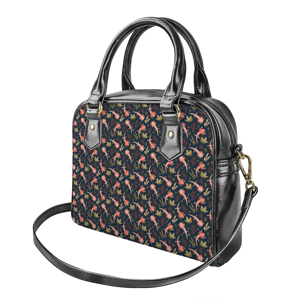 Baby Axolotl Pattern Print Shoulder Handbag