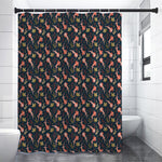 Baby Axolotl Pattern Print Shower Curtain