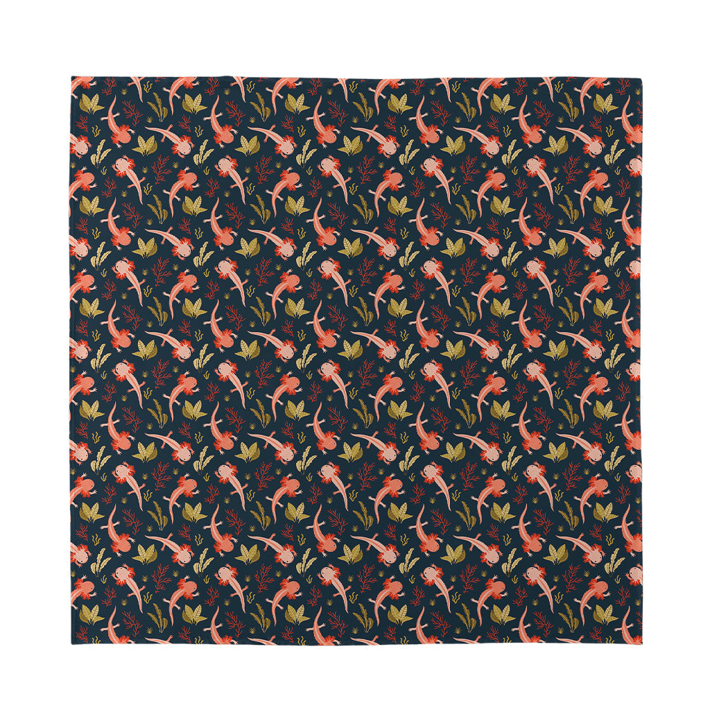 Baby Axolotl Pattern Print Silk Bandana