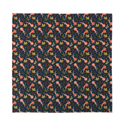 Baby Axolotl Pattern Print Silk Bandana