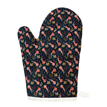 Baby Axolotl Pattern Print Single Oven Mitt