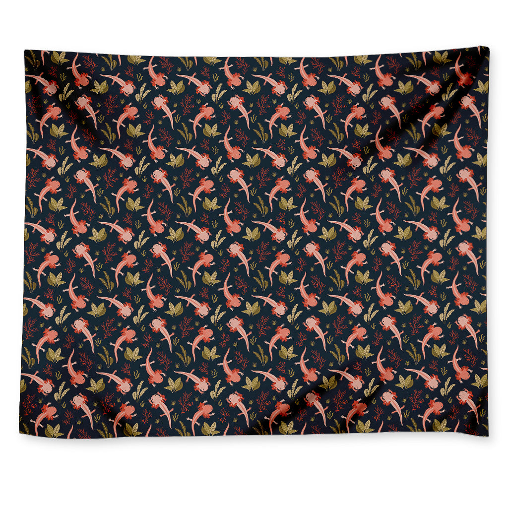 Baby Axolotl Pattern Print Tapestry