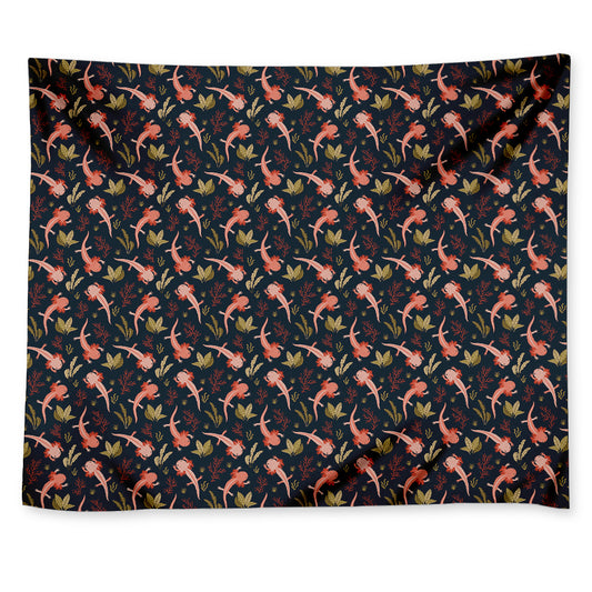 Baby Axolotl Pattern Print Tapestry