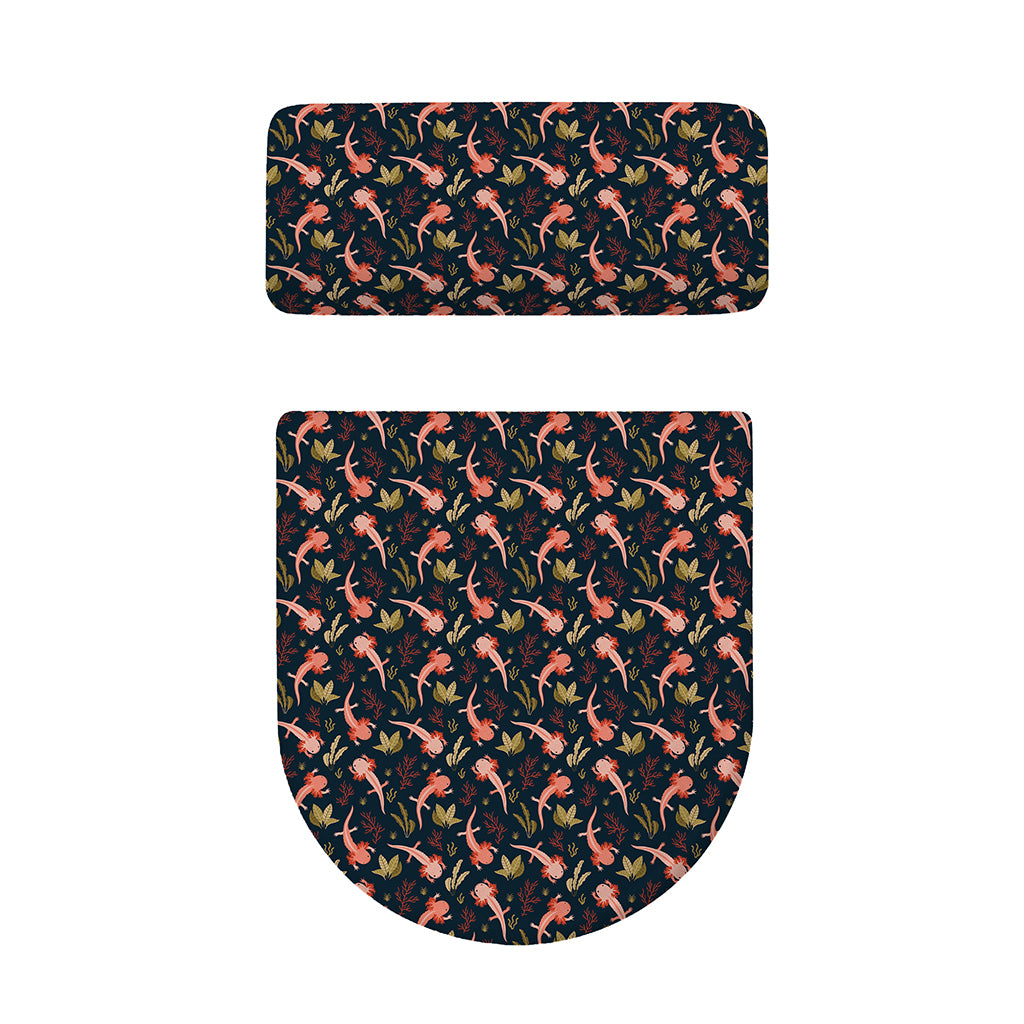Baby Axolotl Pattern Print Toilet Lid And Tank Cover Set