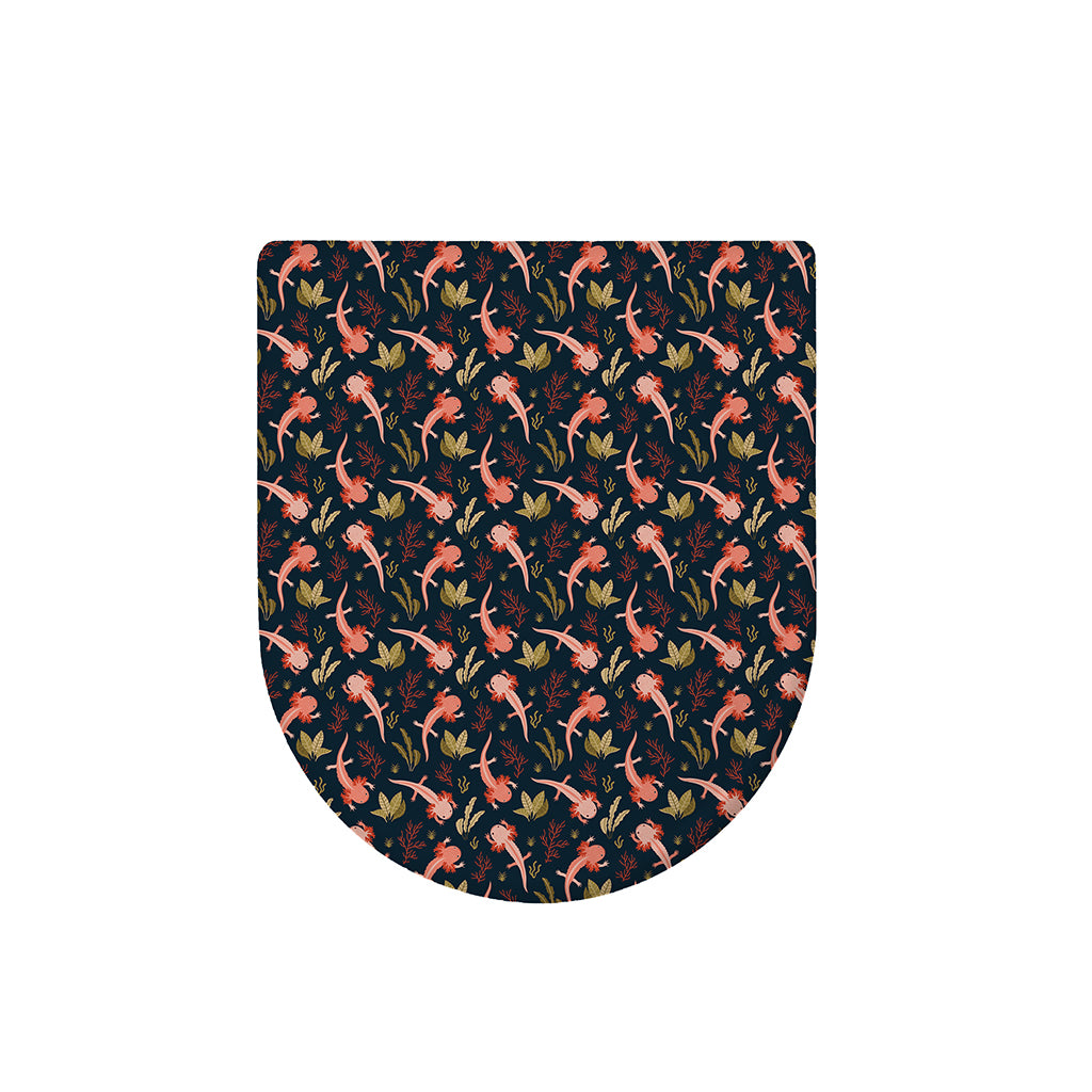 Baby Axolotl Pattern Print Toilet Lid Cover