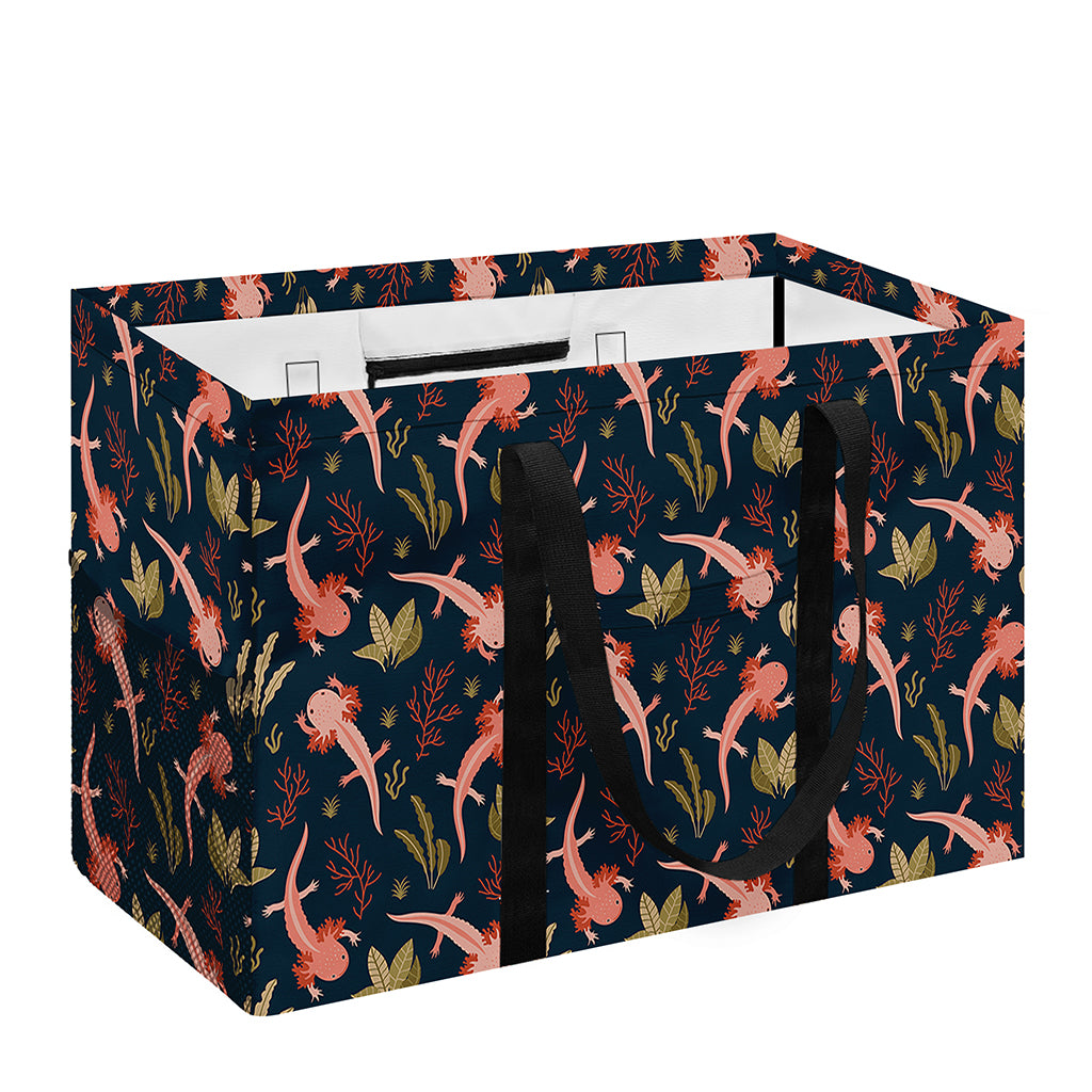 Baby Axolotl Pattern Print Utility Tote Bag